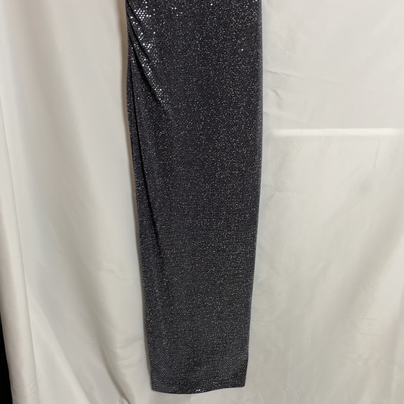 X by Xscape Women's Cowlneck Open-Back Sequined Gown Grey Size 4 - Picture 7 of 14